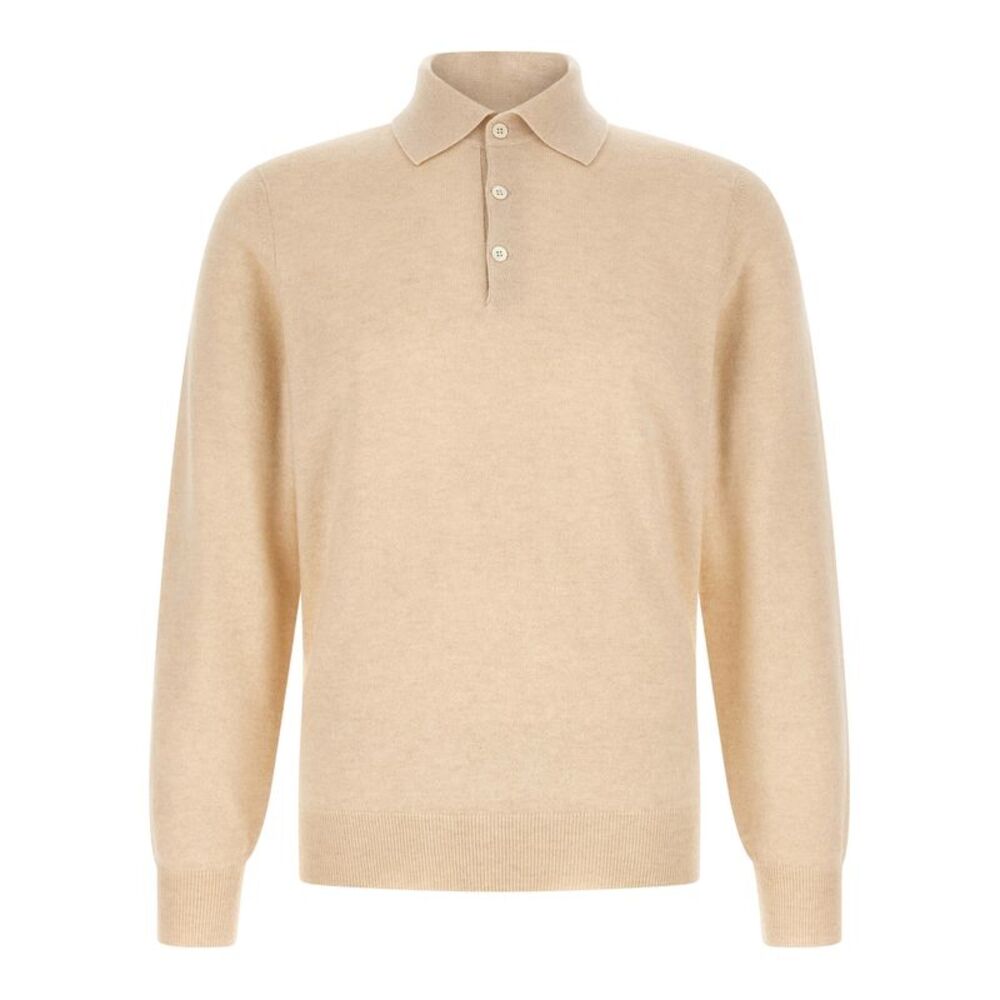 Brunello Cucinelli Men Cashmere Knit Polo Shirt